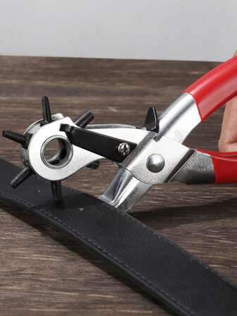 Multifunktionaler runder und flacher manueller Locher, Lederlochzange, geeignet für Jahresendverkauf, Singles' Day, Halloween usw.