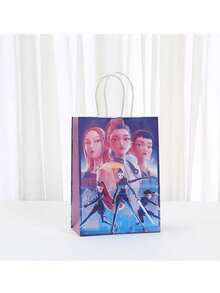 asmodee 8 piezas/16 piezas Bolsas de regalo con tema de anime y K-Pop, con diseño de figuras de anime, adecuadas para fiestas de cumpleaños, fiestas temáticas, empaque de dulces - Multicolor - Ver 3