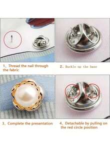 10pcs Anti-Slip Buttons, Invisible Dress Clips, Waist Adjusters, Dress Brooch