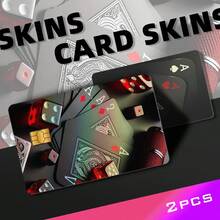 1 Set Of 2pcs/4pcs Lucky Koi Fish Pattern Card Skin Stickers/Shiny Laser Effect Credit Card Anti-Theft Privacy Protection Stickers, Personalized Birthday Gift, For Credit Card, Transaction Card, Transportation Card, Access Card - Multicolor - View 9