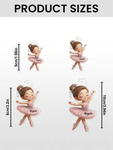 3D Acrylic Keychain With Little Girl Ballet Dancer Design - As Shown 2 - View 11