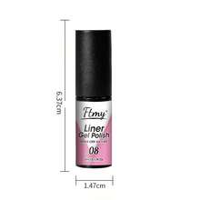 Ftmy Newest Gel Nail Polish 1PCS 5ml With Fine Brush Suitable For LED Lamp Curing Tear Resistant Smooth And Shiny Striper Gel Perfect For Home Parties - 08 - Xem 3