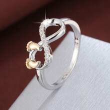 1pc Creative Foot-Shaped Design Cubic Zirconia Embellished Fashion Ring For Women