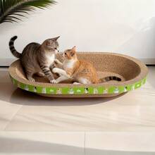 1pc Thick Cat Scratching Board, 3-In-1 Cat Toy For Playing, Resting & Scratching, Durable Material, Dual-Use Scratching & Resting Pad, Extra Large Cat Bed, Pet Nest, Claw Protection, Suitable For Small, Medium & Large Cats, Essential For Indoor Cats - Large - View 4