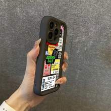 Estuche para Teléfono Móvil con Etiqueta de Sello de Moda y Código de Barras para iPhone 16 15 14 13 12 11 Pro Max Mini XR XS X 7 8 Plus, Cubierta Trasera Suave de TPU Anticaída - Color 1 - Ver 5