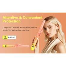 1 Inch Rotating Curling Iron - Belmaker Beach Hair Automatic Curling Iron, Upgraded Professional Tourmaline Ceramic Automatic Curling Iron, 30 Seconds Heating Function For All Hairstyles - Gift For Girlfriends, Mothers Curling  Iron Comfort Orange-Brand Promotions - trái cam - Xem 8