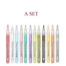 12-Color Nail Art Pen Set, Nail Polish Pens, Quick Dry 3D Acrylic Paint Markers, Dotting Pens, Nail Salon DIY Design Kit - Multicolor - View 8