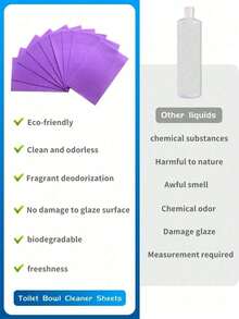 30pcs Toilet Cleaning Tablets Mopping Tablets, Wooden Floor & Tile Cleaner, Household Toilet Decontamination, Long-Lasting Fresh Fragrance Brightening & Deep Cleaning Supplies - Blue - View 7