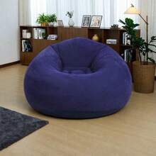 1个便携式充气户外休闲椅。柔软舒适的球形懒人沙发椅 | 透气PVC材质，符合人体工程学设计，现代座椅，轻巧结构，紧凑型座椅，可折叠充气户外休闲躺椅沙发，适用于客厅、阳台、露营、野餐、户外座椅、露营椅，球形设计，紧凑型家具，易于携带，耐用材质，可折叠沙发，旅行者，露营者