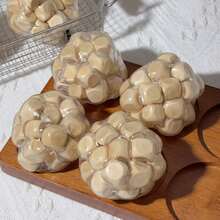 Magical, Wooden Stress Relief Squeeze Ball, Excellent Relaxation Companion, Handmade DIY, Sensory Play Ball, Ideal Gift For Children And Adults, Home/Office Desk Toy, Shape Squeezing Toy. Develops Fine Motor Skills - Perfect For Children's Birthday Or Easter Gifts, Children's Gifts, Playful Design, Glossy Finish - Brown - View 5