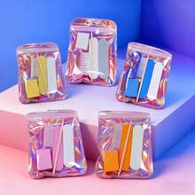 Manicure & Pedicure Set, Mini Nail File And Orange Stick Set, Double-Sided Disposable Nail File, Wooden Cuticle Pusher, Nail Cleaning Tools, Nail Brush - Multicolor - View 5