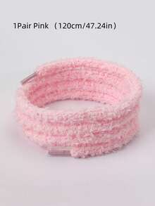 1 paire de lacets extra larges et moelleux, style coréen à la mode polyvalent et mignon, 100 cm/120 cm unisexe, convient aux baskets/chaussures basses décontractées/bottes de neige/chaussures de mariage, plusieurs couleurs disponibles, accessoire décoratif de remplacement pour chaussures - Multicolore - Voir 11