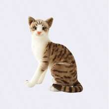 1件仿真猫毛绒公仔，星空猫，花猫，橘猫填充动物玩偶，伴侣玩偶，家居装饰摆件，儿童生日礼物 - 彩色 - 查看 15
