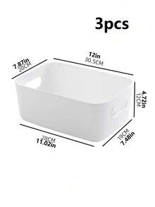 10个/5个白色收纳盒，桌面收纳盒，家用化妆品收纳盒，浴室厨房宿舍杂物零食收纳盒，厨房冰箱食物收纳盒，教室笔收纳盒，圣诞礼物