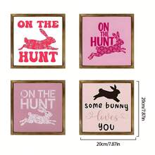 Easter Bunny Wooden Sign, Holiday Decoration, Easter Home Decor, Bunny Sign Ornament, Tabletop Ornament, Living Room And Bedroom Tabletop Decoration, Easter Egg And Bunny Holiday Decorations, Decorative Signs And Plaques - Wood Panel Painting - View 12