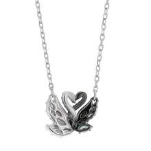 SWAROVSKI Swan 新款抱抱鵝天鵝項鍊女鎖骨鏈時尚高級感輕奢百搭項鍊女母親節禮物聖誕禮物女友禮物生日禮物時尚項鍊女新年禮物 - 黑與白 - 查看 6