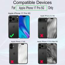 para iPhone 17 Pro 5G, 2 Protector Pantalla+1 Protector Cámara+1 Protector Trasera Fibra Carbono,Cristal Templado,37337785 - Marrón Mocha - Ver 2