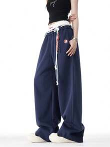 Women Pants - Navy Blue - View 5