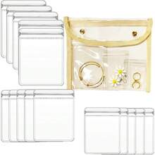 Bolsa de Organizador para joyería,Bolsas de Plástico Pequeñas con Cremallera para Joyas y Gran Bolsa de Almacenamiento de PVC,Bolsas Ziplock Reutilizables de Viaje para Collares Aretes Anillos,37368733 - Multicolor - Ver 1