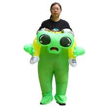 Adult Alien Inflatable Clothing Cycling Style Festival COS Performance Special 150-190CM Compatible With Built In Fan Science Fiction Playful Stage Performance Atmosphere Dress Up Complete Set