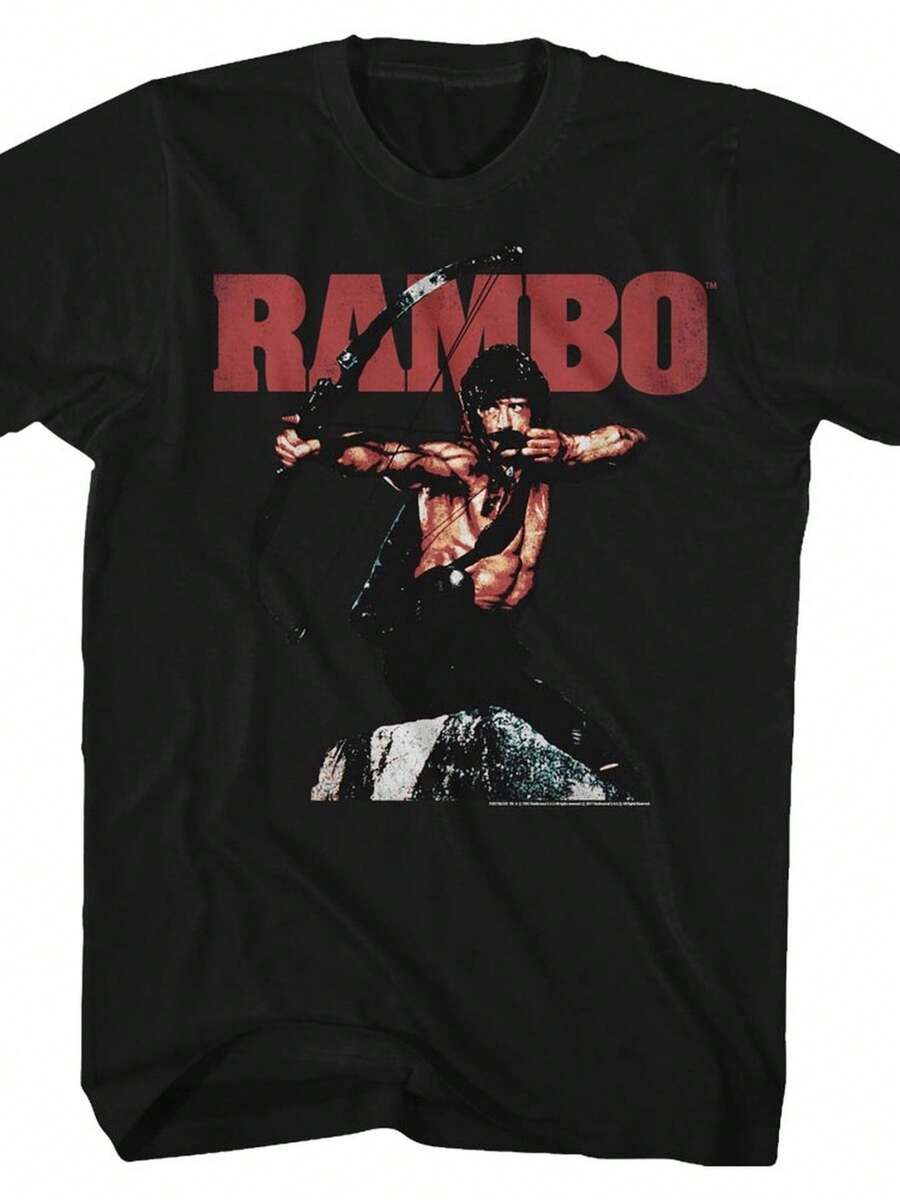 Rambo Rambow Black Adult T-Shirt - màu đen - Xem 1
