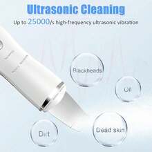Face Scrubber & Pore Cleaner Tool, Rechargeable Blackhead Remover With 3 Modes, Waterproof Silicone Skincare Spatula For Deep Cleansing & Exfoliating, All Skin Types, White - Ideal Daily Skincare & Holiday Gift For Women - 白色 - 查看 7