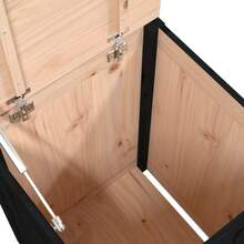 vidaXL Camera da letto Nera 44x44x66 cm Legno massiccio di spillo - nero - Visualizzare 9