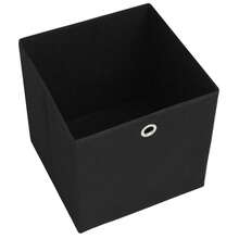 Cajas de almacenamiento vidaXL, 4 unidades, tela no tejida, 28x28x28 cm, color negro. - Negro - Ver 6