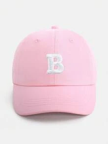 1顶幼儿可调节字母棒球帽（A-Z），魔术贴闭合，防晒帽，适合1-5岁儿童，日常休闲佩戴 - 淺粉色 - 查看 34