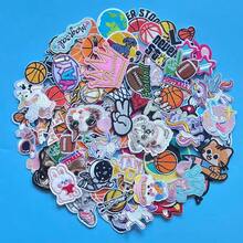 60pcs Random Cartoon Pattern Cloth Patches, Cute Cartoon Style Iron-On/Sew-On Appliques Suitable For Clothes, Bags, Shoes, Hats, Etc.