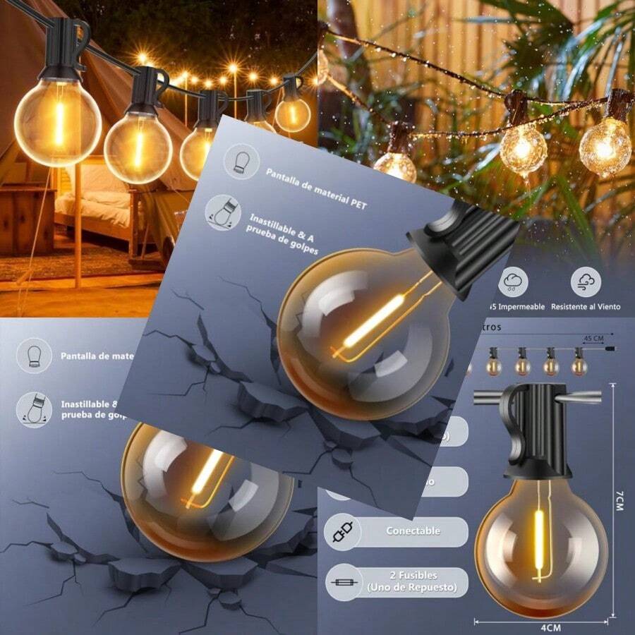 String Lights - 10 เมโทร + 25 LED - ดู 1
