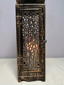 Moroccan Temple Tower Lantern Candle Holder, Moroccan Iron Candle Holder, Vintage Candle Holder, Portable Lantern Atmosphere Decor, Suitable For Outdoor Yard Or Porch, Indoor Home Decor, Weddings And More - Multicolor - View 7