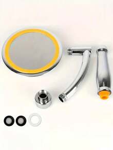 6-Inch Round Shower Head Set - Rotatable, Universal-Adjusting Rain Shower System. Featuring A Plastic Construction With A Finish, This Wall-Mounted Set Includes A High-Pressure Rain Shower Head And An Adjustable Shower Arm. - 6-inch Round - View 14