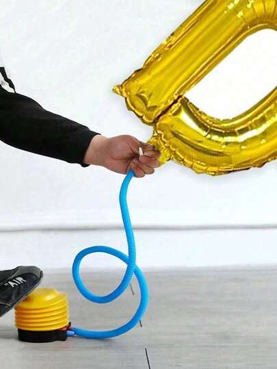 1 pieza Inflador de globos de plástico, bomba de globos manual portátil moderna adecuada para fiestas, accionada con el pie