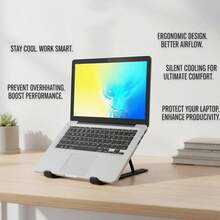 2025新款笔记本电脑散热支架 - 采用耐用PC材质，设计紧凑便携，散热高效，是游戏和办公的理想之选，游戏配件 | 时尚外观 | 坚固耐用