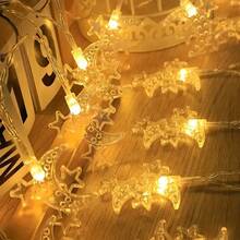 1 包电池供电开斋节大型月亮和三颗星星串灯，10/20/30/40 个 LED 灯珠，适合家居卧室、树木、庭院、露台、花园、派对、婚礼、生日、节日装饰 - 彩色 - 查看 8