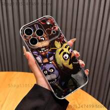 F-Five Nights at F-Freddys Funda para Teléfono compatible con iPhone 17,16,15,14,13,12,11 Pro,Max,Plus,X,XS,XR,SE4,E Mini Cubierta Transparente Suave, Funda compatible con iPhone 17 pro max, funda para iPhone 17 pro, funda para iPhone 17, funda para iPhone 16 pro max - z1 - Ver 4