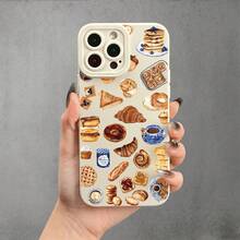 Soft High-Quality Design Eye Phone With Bread And Dessert Pattern, Suitable 17, 16, 15, 14, 13, 12, 11, XS, XR, X,, 8, 12/13 Plus Pro SE - Birthday / Valentine's Day / Easter Or Girlfriend Present Soft – Fashion Meets Function - 1 cái - Xem 6