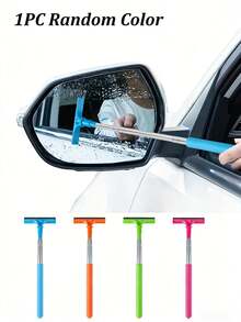 Retractable Car Rearview Mirror Wiper, Extendable Car Glass Wiper With Telescopic Handle, Portable Cleaning Tool Suitable For All Vehicles, Retractable Car Glass Cleaning Sponge Brush - Handheld Manual Rearview Mirror Wiper, Non-Electric Ergonomic Design With Ergonomic Handle, Bristles, Quick Cleaning, Car Cleaning Accessory - Multicolor - View 12
