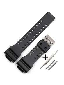 1Pc Unisex Fashion Silicone Watch Strap, 16mm Mechanical Watch Strap, Compatible With Watch. Available In Multiple Colors,Sports Watchband,Watchbands For Smartwatch,Dressy Wristbands Strap Replacement,Great Gift For Friends,Family,Suitable For Outdoor,Travel,Party, Gift - 16mm - View 6