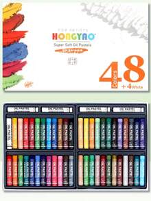 52/38/26pcs/Set Macaron Professional Oil Pastels, Suitable For Art Students, DIY Soft Wax Crayons, Multi-Color Painting Pens, Smooth Oil Paints, Super Soft White, Rich Oil Pastels, Suitable For School, Painting, Art Creation Drawing Tool Set // Back To School Supplies.
