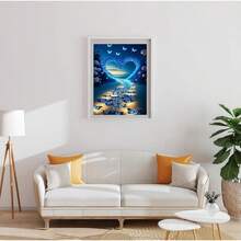 CSZPPQAF 5D Diamond Painting Kits For Adults, Butterfly Beach Heart Diamond Art Kits For Adults Beginner, DIY Full Drill Gem Art Paint By Diamonds Dots Crafts Kits For Home Decor 12x16 Inch - KM253-1 - 查看 6