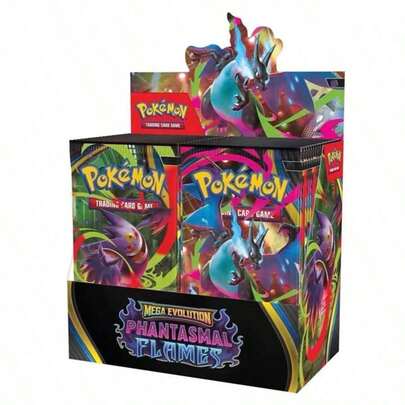 Pokémon Trading Card Game: - ME02 Pokémon Phantom Flame Booster Pack - 4 Packs [Random Designs]