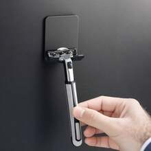 1 Piece Bathroom Spiral Hair Dryer Holder, No-Drill Adhesive Wall Mount Organizer, Nail-Free Removable Hairdryer Storage Rack, Home Bathroom Hair Styling Tool Organizer Bathroom - Silver - View 14