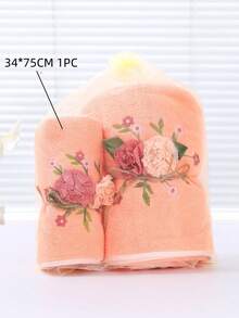 浴室用品，1条毛巾+1条浴巾，珊瑚绒刺绣套装，浪漫时尚，情侣款，适合家庭使用，不同尺寸单独出售。请选择您喜欢的尺寸，这款奢华产品适合日常使用，浴室、健身房、酒店等场所，是日常必备品，也是情人节、母亲节礼物、家居浴室装饰、秋季装饰、返校季、美容院、家庭浴室、淋浴浴巾、美容院、酒店、运动、家居必需品、毛巾、护肤浴巾。