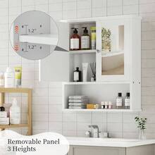22x5.7x24.2 In Bathroom Cabinet With Mirror, Wood Medicine Cabinet With Adjustable Shelf, Wall Mount Cabinet Storage, Cupboard, White//Bathroom Cabinet Wall - trắng - Xem 7