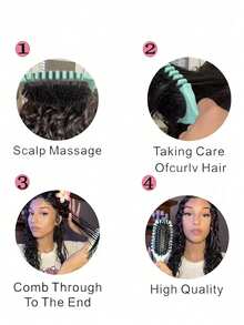 Hair brushes-EU+UK Winter Curling Styling Comb - Anti-Static Nylon Styling Comb, Creates Natural Curls, Reduces Frizz And Breakage, Suitable For Both Men And Women