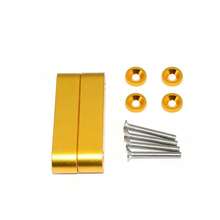 2 piezas Elevador de capó de aleación de aluminio, almohadilla elevadora de la cubierta del motor para modificación de automóviles con tornillos de instalación, rejillas de ventilación del capó para ayudar a disipar el calor del motor, espaciadores de rejilla del capó para automóviles, camionetas y SUV, accesorios universales para automóviles - empaquetadora - Ver 5