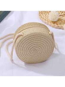 Children's Straw Bag Little Girls' Crossbody Bag Mini Coin Purse