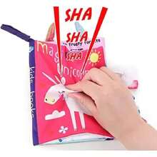 Libro Sensorial de Tela para Bebés | Libro de Percepción 3D con Animales | Juguete Educativo Estilo Montessori | Estimulación Temprana Incoloro e Inodoro | Hecho de Algodón Suave y  (Unicornio),37324512 - Multicolor - Ver 5